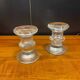 Pair of Festivo crystal candle holders by Timo Sarpaneva 1960