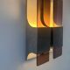 Vintage double wall lamp in metal and perspex, France 1970s