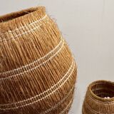 Louis Sognot rattan and wicker floor lamp, France, 1960s