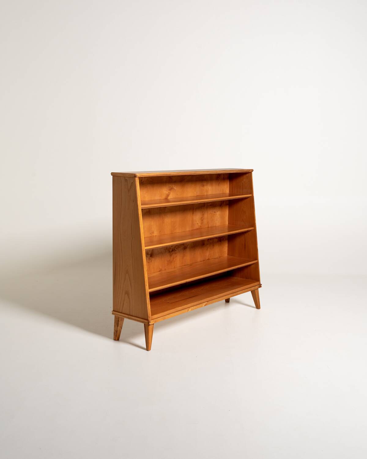 Scandinavian Elm Bookcase, 1940s/50s