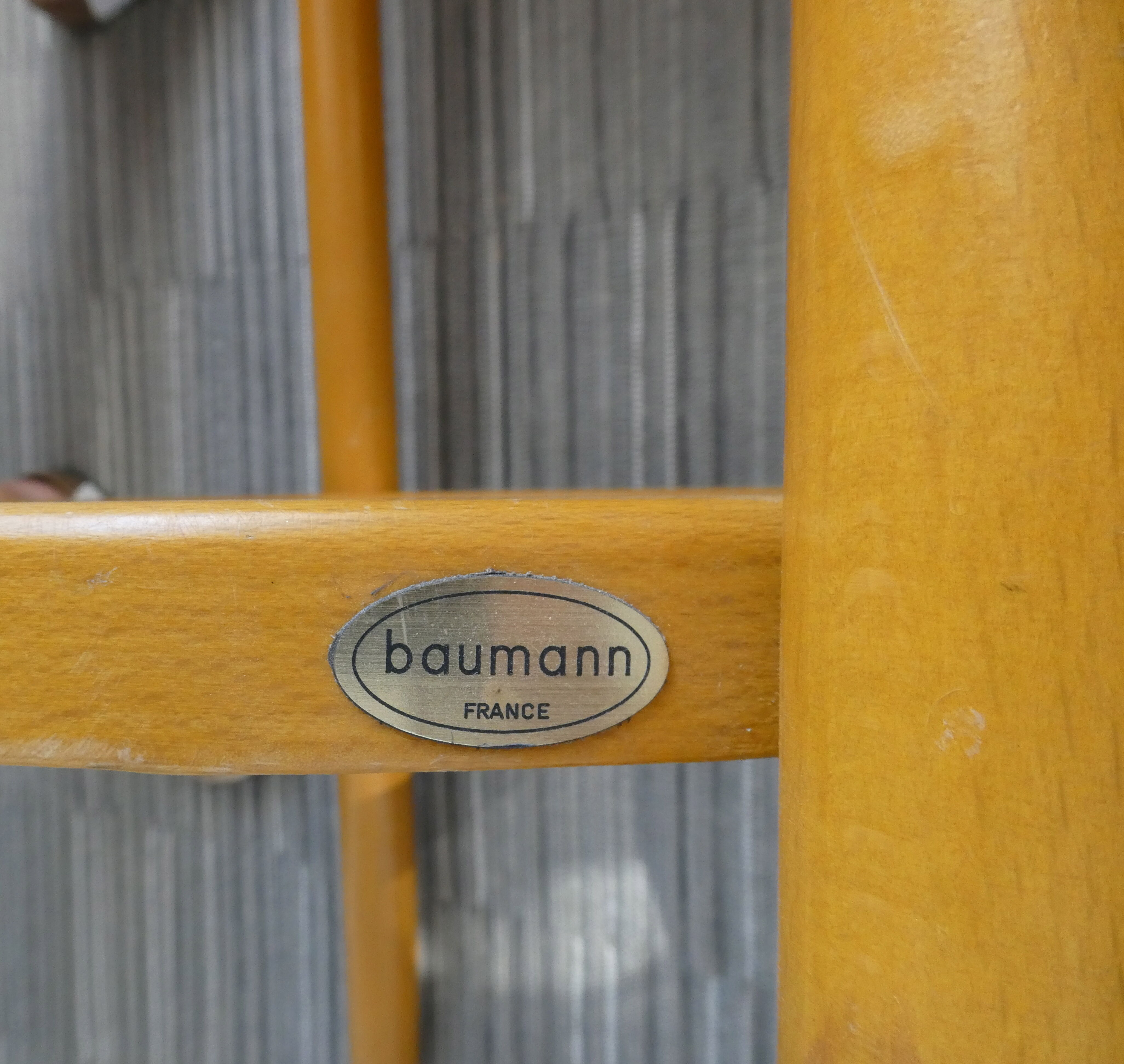 Pair of Baumann bar stools, 80s