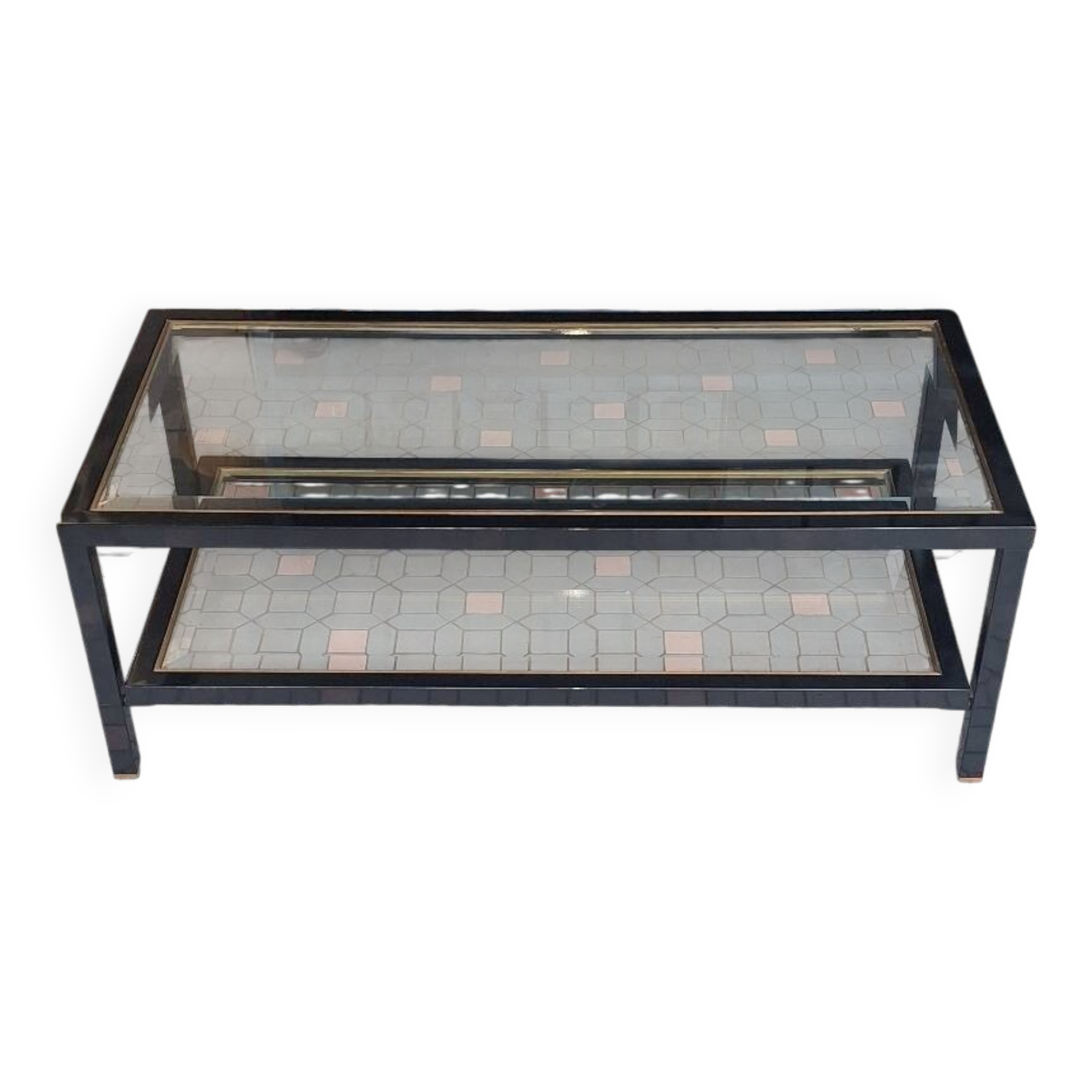 Table basse deux etages seventies