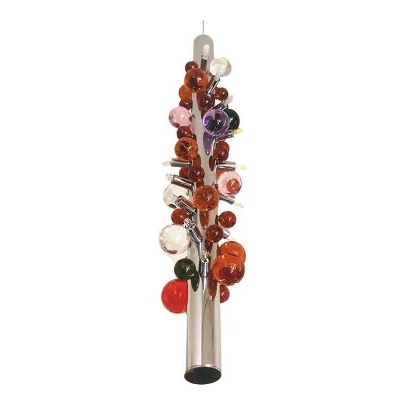 Contemporary Multicolor “Cactus” Murano Glass Sputnik Chandelier
