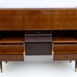 Osvaldo Borsani Mid-Century Modern Italian Sideboard with Bar Cabinet, 1950