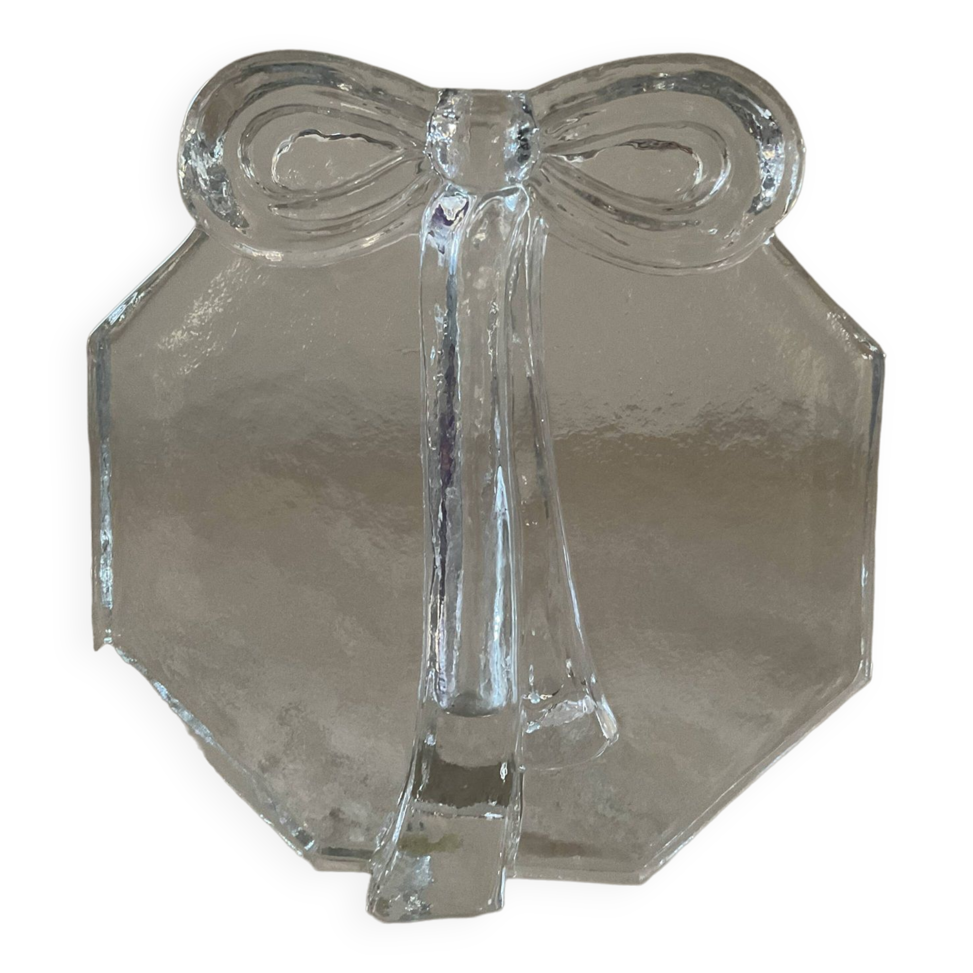 Vintage soliflore vase in molded/pressed glass paste