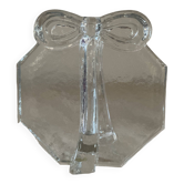 Vase soliflore vintage en pâte de verre moulée/pressée
