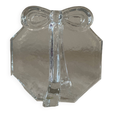 Vintage soliflore vase in molded/pressed glass paste