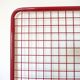 Red mesh metal grocery shelf