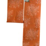 Vintage Sital single bed set in orange and white fabric