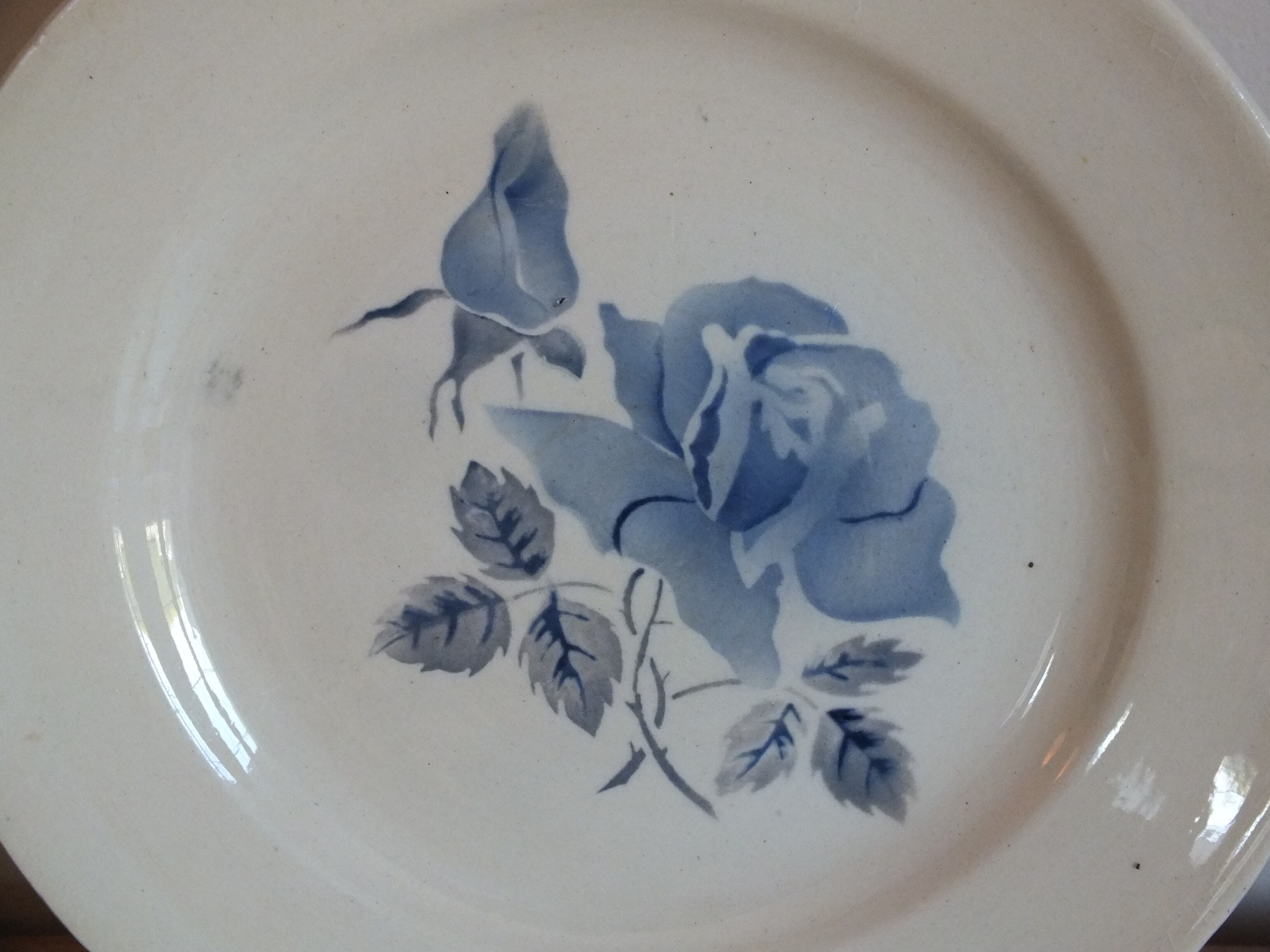 4 dessert plates Digoin Sarreguemines vintage