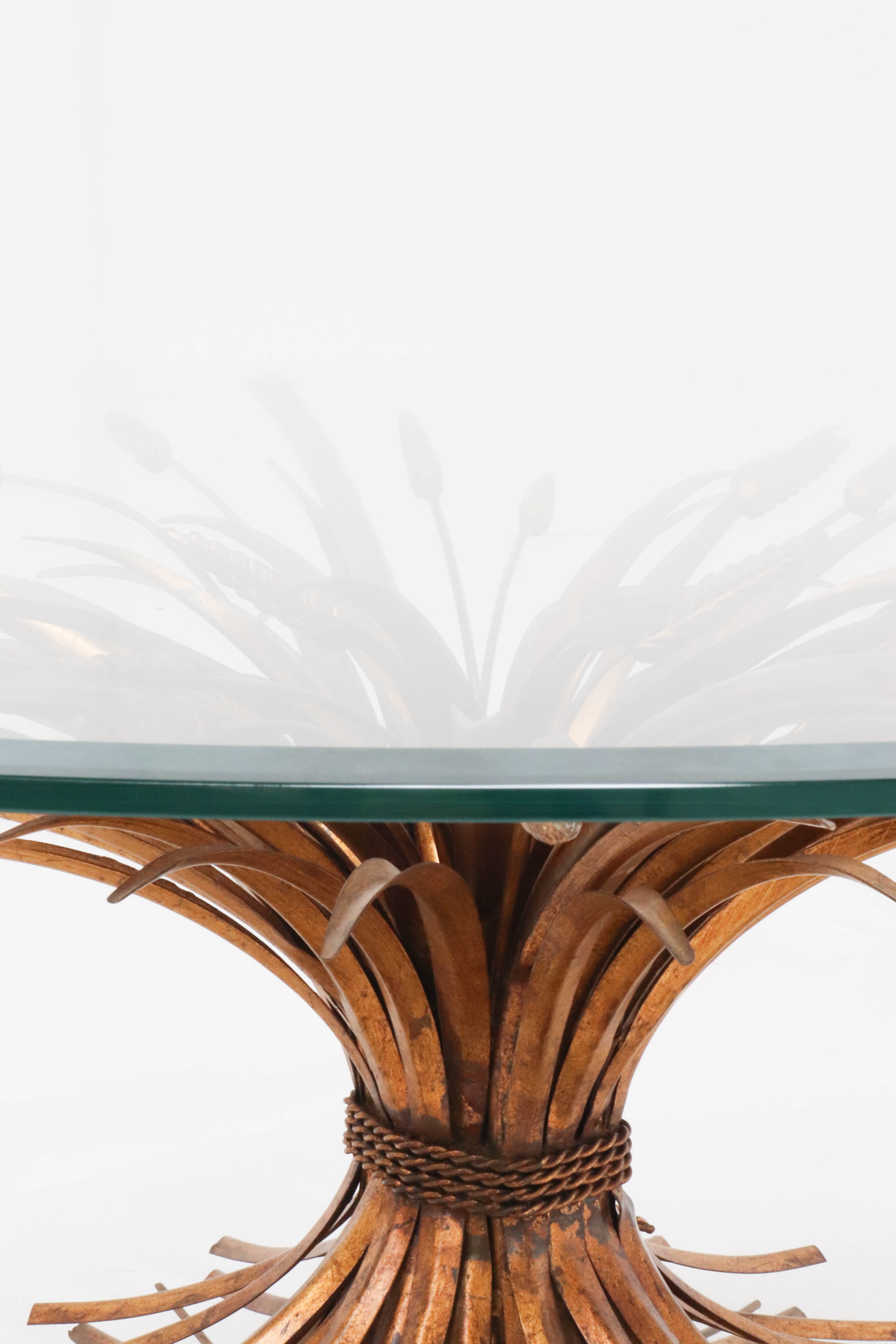 Vintage sheaf of wheat coffee table, 1960s
