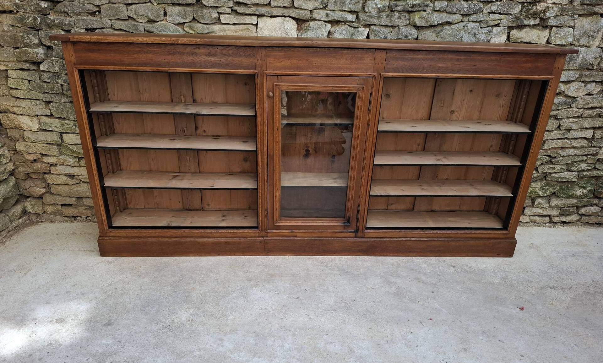 Oak display cabinet 237 cm