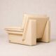 Nicoletti — Pair of lounge chairs "Ambassador" in cream leather