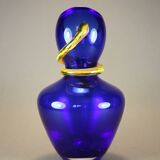 Vintage cobalt blue vase, Chribska blue glass, made in Czech Republic, art of glass,cobalt blue