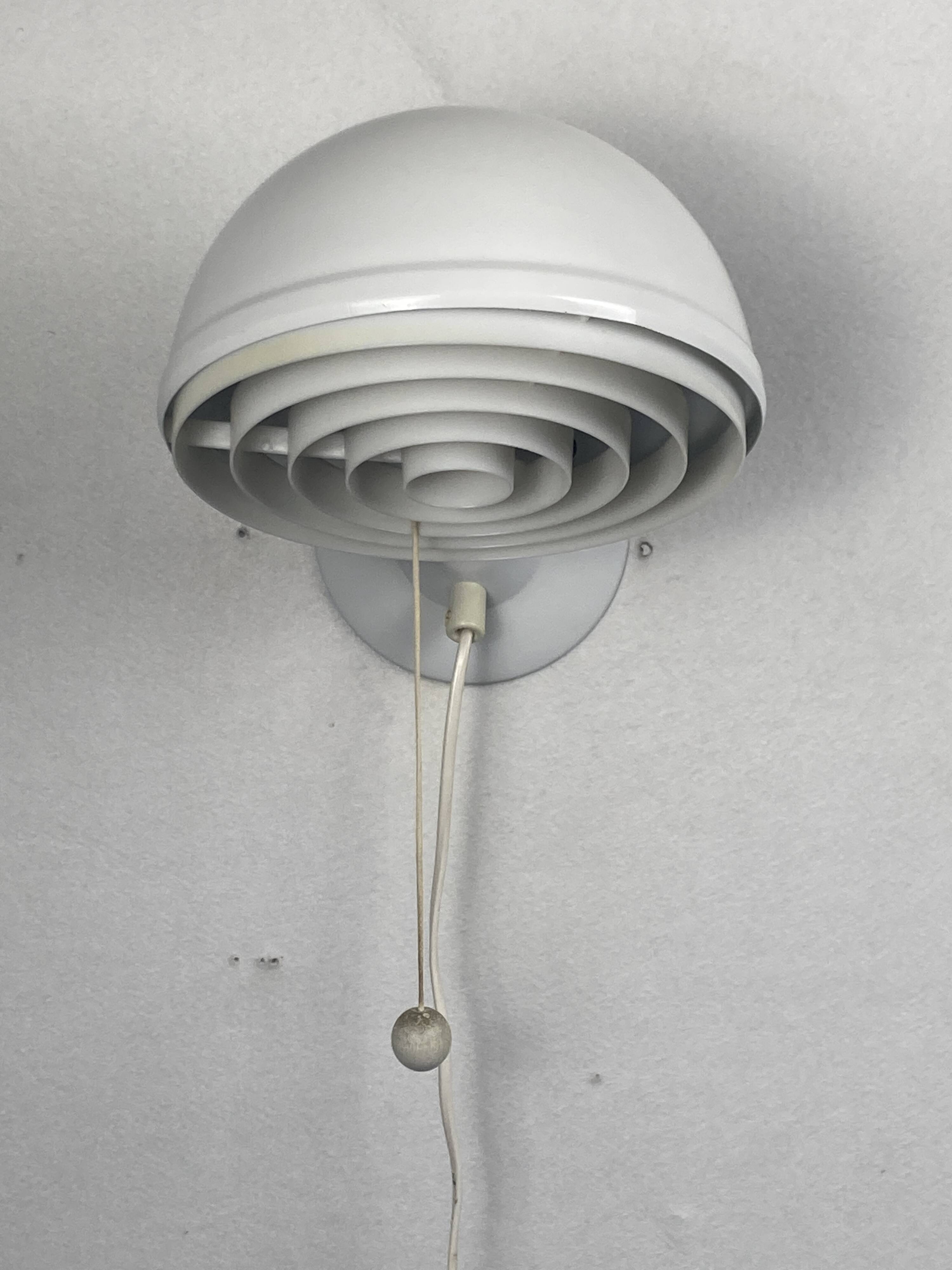 Pair Scandinavian wall sconces by Knud Christensen for ABO Randers, Denmark 1960s-1970s