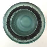 Vase verre bleu