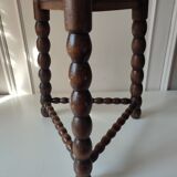 Wood tripod sofa end