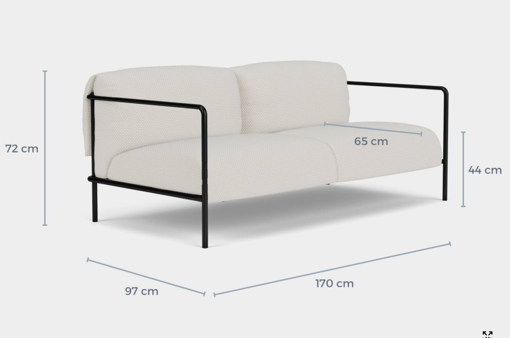 Canapé conran shop 2 seater beige