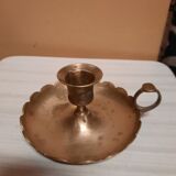 Golden hand candle holder