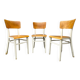 3 wooden chairs, Czechoslovakia 1950s