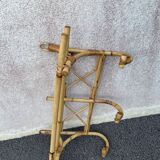 Rattan coat rack