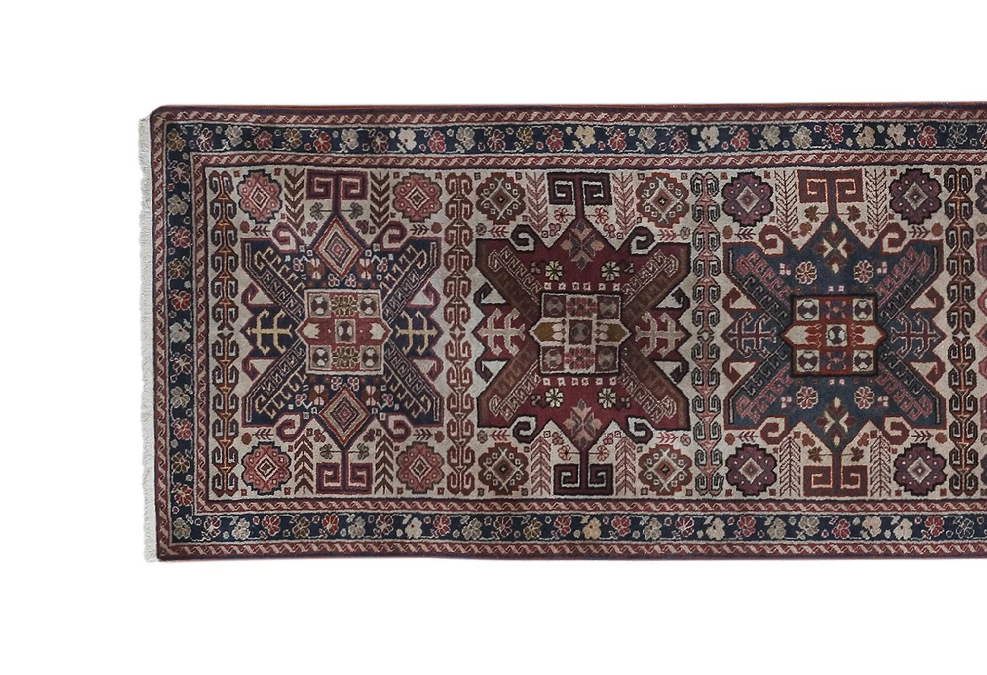 Vintage Turkish hallway rug 77x305 cm