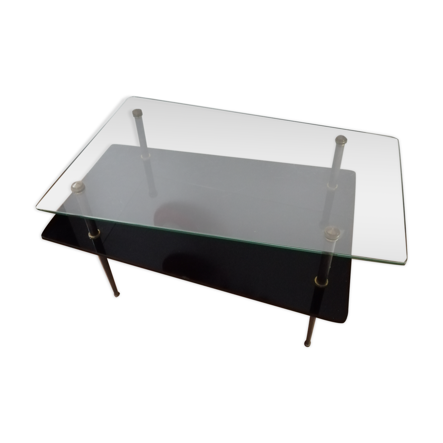 Glass coffee table