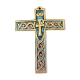 Piechaud enamelled bronze cross