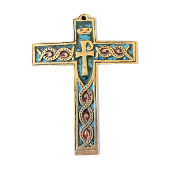 Croix en bronze émaillé Piechaud