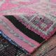 Pink Green Modern Oushak Runner Rug, 89x354Cm