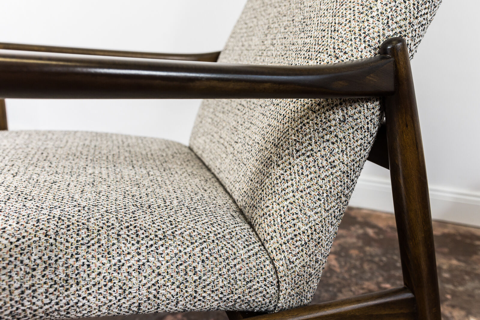 Gfm 64 back armchair with ottoman by edmund homa 1960's