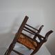 Children's armchair in solid wood with its mulched seat