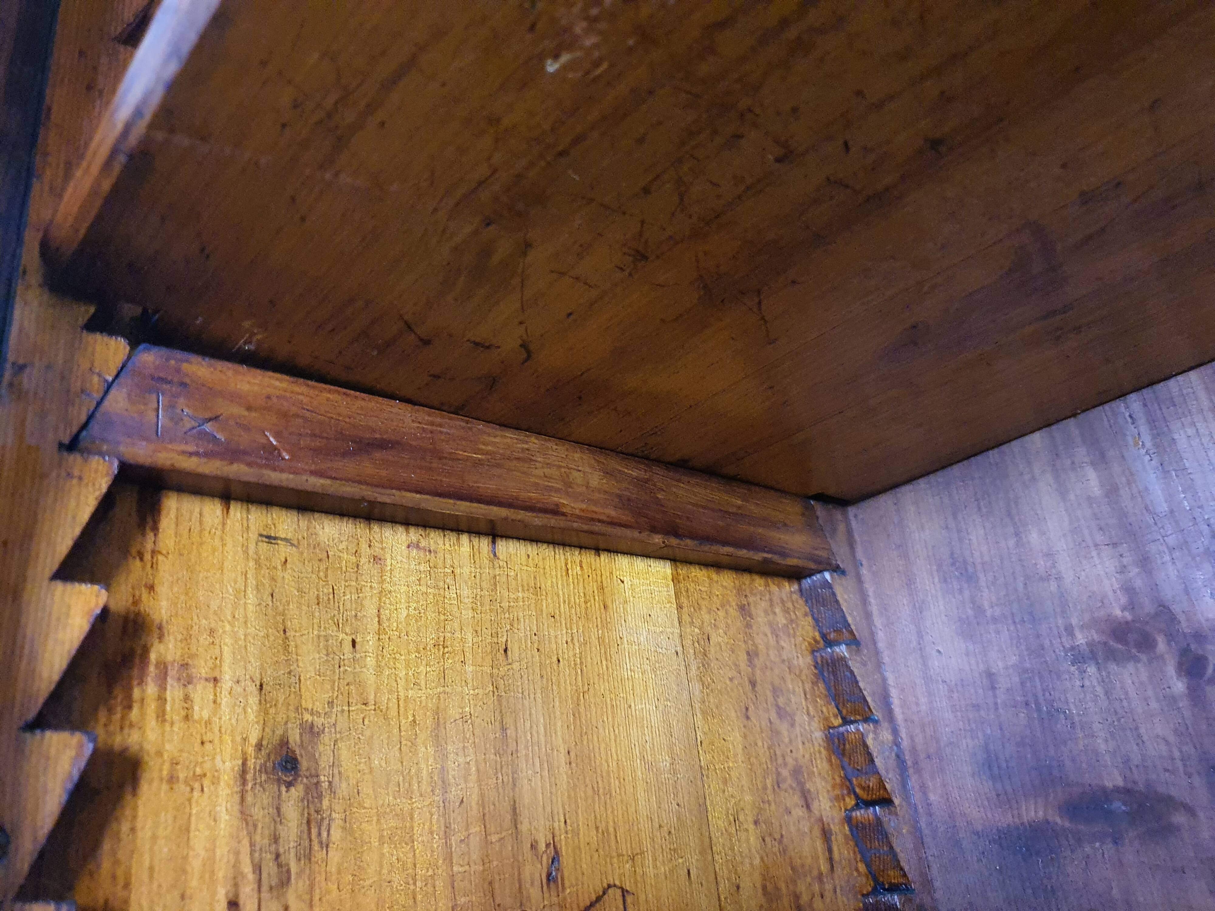 Rustic Wardrobe in Fir with Curtains