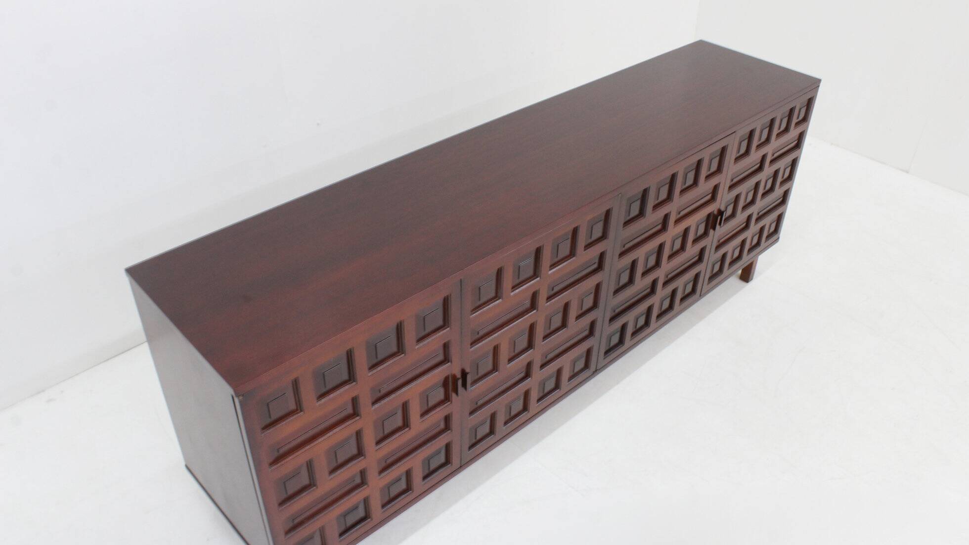 Vintage Spanish brutalist sideboard credenza