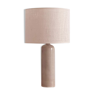 Stoneware and woven jute lamp