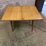 Vintage table oak feet compass