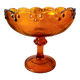Amber glass fruit bowl 70s orange