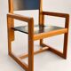 André Sornay armchair in solid pine and black lacquer – circa 1960