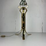 Large ( 65 cm ) midcentury brass space age mushroom table lamp, 1960s
