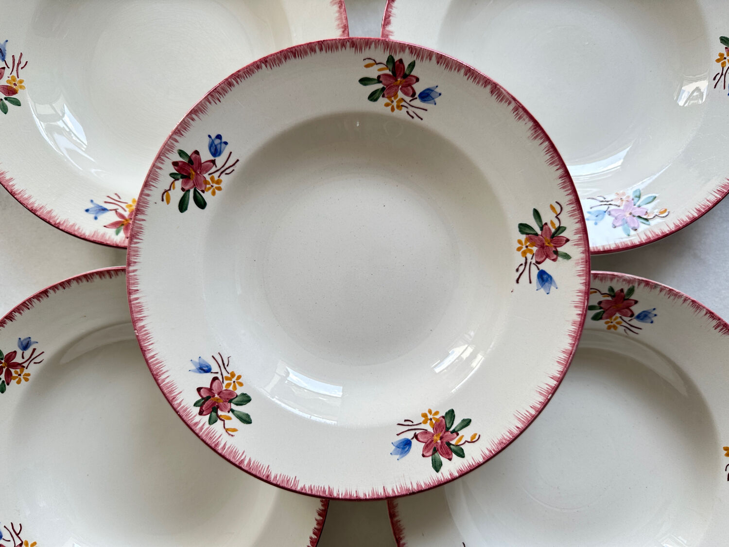 Set of Sarreguemines Evelyne plates