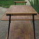 Table d 'appoint en rotin années 50