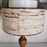 Table lamp with wool shade