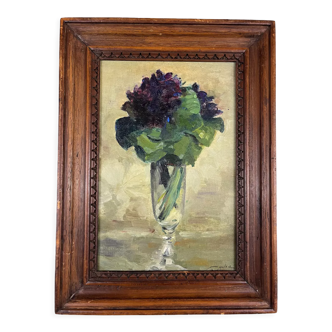 Bouquet painting of violets