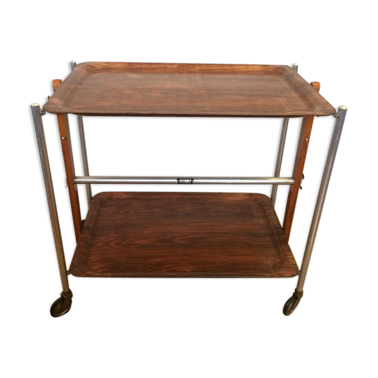 Folding wheelchair serving table