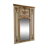 Trumeau second half 18th in lacquered and gilded wood