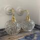 Set of wall sconces in chiseled glass