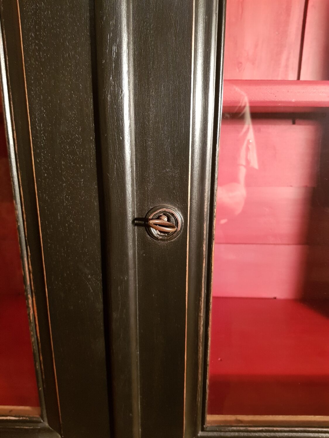 Bookcase louis Philippe patinated black.