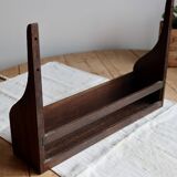 Vintage dark wood wall shelf