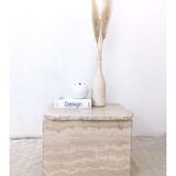 Bedside table / travertine sofa end