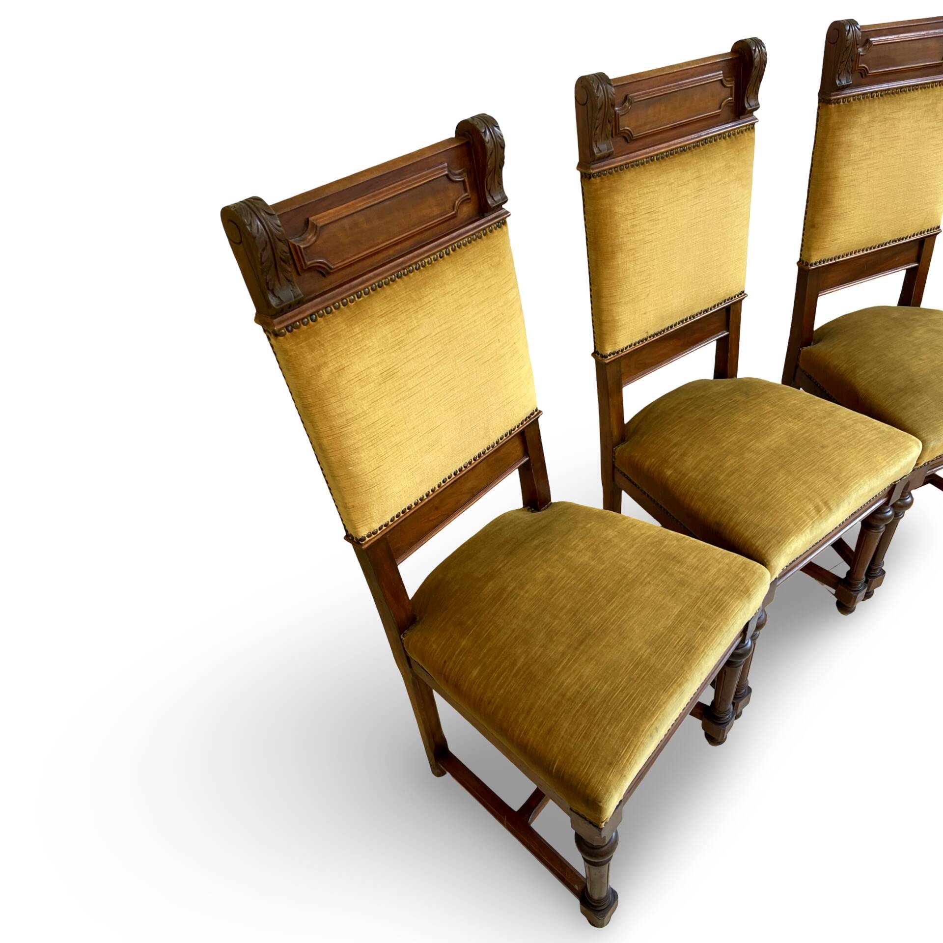 four Victorian dining chairs